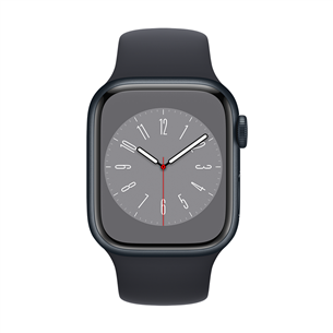 Apple Watch Series 8 GPS, Sport Band, 41 мм, темно-серый - Смарт-часы