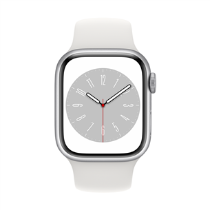 Apple Watch Series 8 GPS, Sport Band, 41 мм, серебристый - Смарт-часы