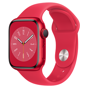 Išmanusis laikrodis Apple Watch Series 8 GPS, Sport Band, 41mm, (PRODUCT)RED