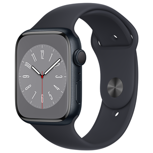 Išmanusis laikrodis Apple Watch Series 8 GPS, Sport Band, 45mm, midnight