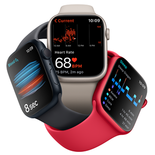 Apple Watch Series 8 GPS, Sport Band, 45mm, silver - Smartwatch