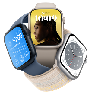 Apple Watch Series 8 GPS, Sport Band, 45mm, silver - Smartwatch