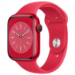 Išmanusis laikrodis Apple Watch Series 8 GPS, Sport Band, 45mm, (PRODUCT)RED MNP43EL/A