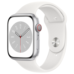 Išmanusis laikrodis Apple Watch Series 8 GPS + Cellular, Sport Band, 45mm, silver