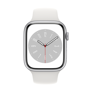 Išmanusis laikrodis Apple Watch Series 8 GPS + Cellular, Sport Band, 45mm, silver MP4J3EL/A