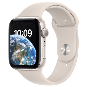 Apple Watch SE 2, GPS, Sport Band, 44 мм, бежевый - Смарт-часы MNJX3EL/A