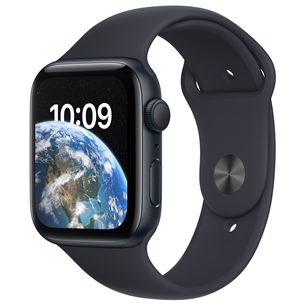 Apple Watch SE 2, GPS, Sport Band, 44 мм, темно-серый - Смарт-часы MNK03EL/A