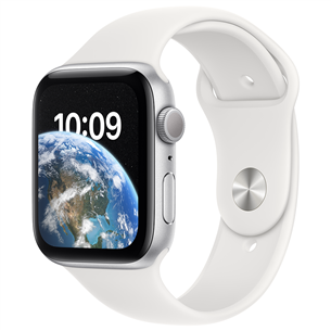 Apple Watch SE 2, GPS, 44 мм, серебристый/белый - Смарт-часы