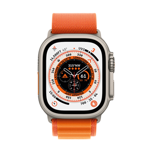 Dirželis Apple Watch 49mm, Alpine Loop, Small, orange