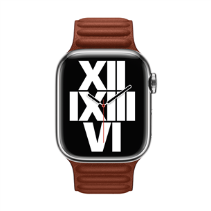 Dirželis Apple Watch 41mm, Leather Link, M/L, umber