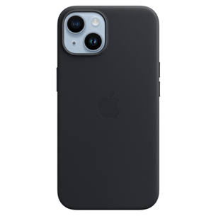 Apple iPhone 14 Leather Case with MagSafe, черный - Кожаный чехол MPP43ZM/A