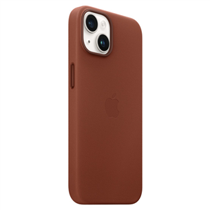Dėklas Apple iPhone 14 Leather Case with MagSafe, umber