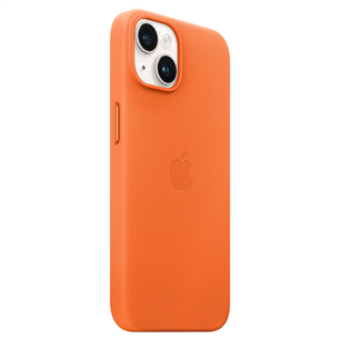 Dėklas Apple iPhone 14 Leather Case with MagSafe, orange