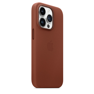 Apple iPhone 14 Pro Leather Case with MagSafe, коричневый - Кожаный чехол