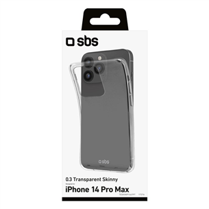 SBS Skinny cover, iPhone 14 Pro Max, прозрачный - Силиконовый чехол