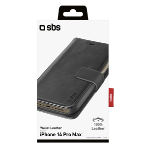 Dėklas SBS Book Case, iPhone 14 Pro Max, odinis