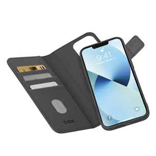 Dėklas SBS Duo Mag Wallet iPhone 14, Black