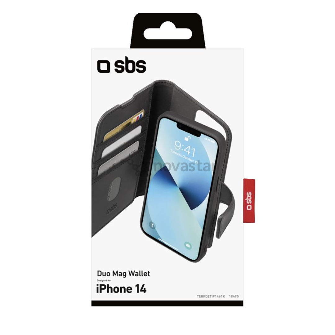 Dėklas SBS Duo Mag Wallet iPhone 14, Black