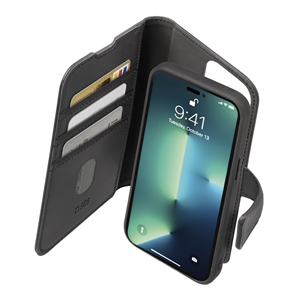 Dėklas SBS Duo Mag Wallet, iPhone 14 Pro, black TEBKDETIP1461PK