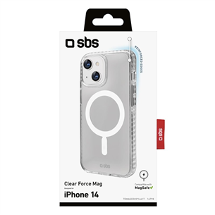 Dėklas SBS Clear Force Mag, iPhone 14, Skaidrus