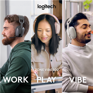 Logitech Zone Vibe 100, pink - Wireless headset