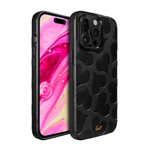 Dėklas LAUT MOTIF, iPhone 14 Pro, hearts, black L-IP22B-MO-BKH