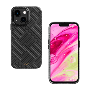 Dėklas LAUT MOTIF, iPhone 14 Plus, stripes, black