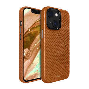 Dėklas LAUT MOTIF, iPhone 14, stripes, brown