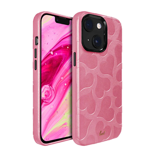 Dėklas LAUT MOTIF, iPhone 14 Plus, hearts, pink L-IP22C-MO-PH