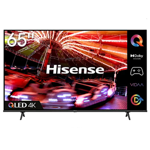 Hisense E7HQ, 65", 4K UHD, QLED, боковые ножки, черный - Телевизор