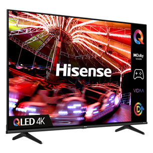 Hisense E7HQ, 65", 4K UHD, QLED, боковые ножки, черный - Телевизор