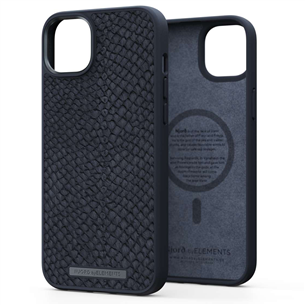 Njord byElements Salmon Leather MagSafe, iPhone 14 Plus, black - Case NA42SL00