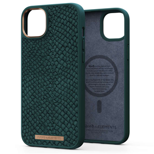 Njord byElements Salmon Leather MagSafe, iPhone 14 Plus, green - Case NA42SL02
