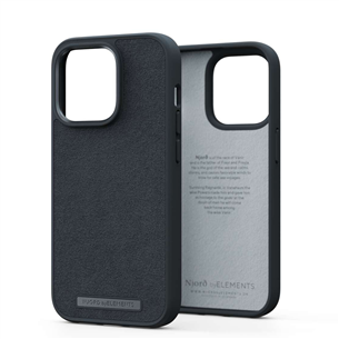 Njord byElements Suede Comfort+, iPhone 14 Pro, black - Case
