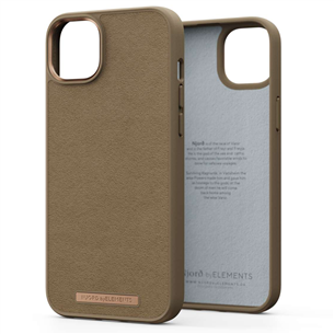 Njord byElements Suede Comfort+, iPhone 14 Plus, camel - Case NA42CM04