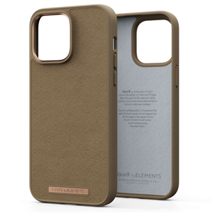 Dėklas Njord byElements Suede Comfort+ iPhone 14 Pro Max, Camel NA44CM04