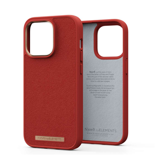 Njord byElements Suede Comfort+, iPhone 14 Pro, красный - Чехол NA43CM07