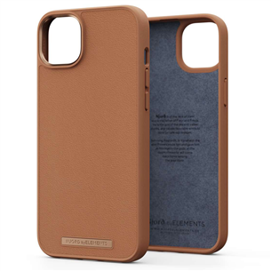 Dėklas Njord byElements Genuine iPhone 14 Plus, Odinis, Cognac