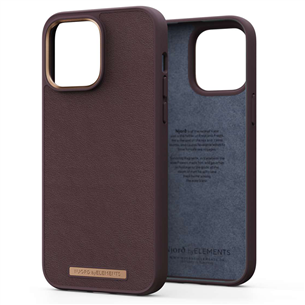 Njord byElements Genuine Leather, iPhone 14 Pro Max, темно-коричневый - Кожаный чехол