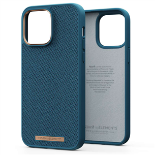 Dėklas Njord byElements Fabric iPhone 14 Pro Max, Mėlynas
