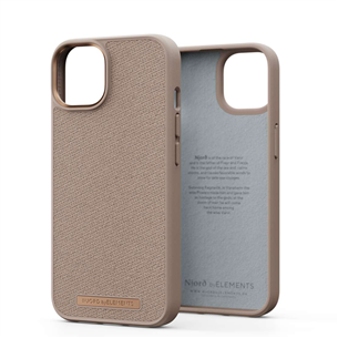 Dėklas Njord byElements Fabric Just iPhone 14, Pink sand NA41JU12