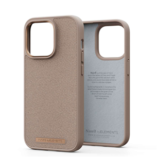 Njord byElements Fabric Just, iPhone 14 Pro, pink sand - Case