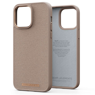 Njord byElements Fabric Just, iPhone 14 Pro Max, розовый песок - Чехол NA44JU12