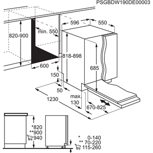 Įmontuojama indaplovė Electrolux EEG69410L