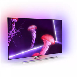 Philips OLED857, 55", 4K UHD, OLED, central stand, gray - TV