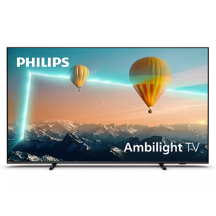 Philips PUS8007, 50'', Ultra HD, LED LCD, боковые ножки, черный - Телевизор