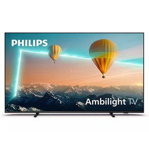 Philips PUS8007, 50'', 4K UHD, LED LCD, боковые ножки, серый - Телевизор