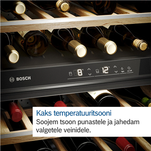 Bosch Series 6, 199 бутылок, высота 186 см, черный - Винный шкаф