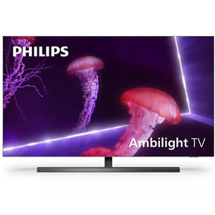 Philips OLED857, OLED, Ultra HD, 65", центральная подставка, серый - Телевизор
