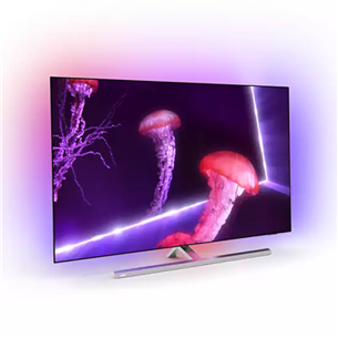 Philips OLED857, OLED, Ultra HD, 65", central feet, gray - TV